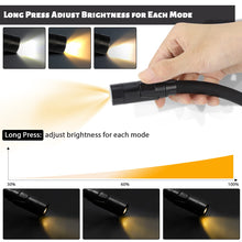 Load image into Gallery viewer, Globalstar LED Neck Reading Light, Book Light for Reading in Bed, Rechargeable Hug Light, 3 Colors, Long Lasting, Perfect for Reading, Knitting, Repairing, Camping (Black)