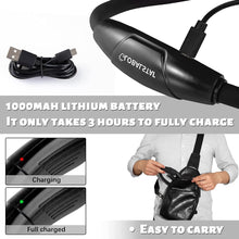 Load image into Gallery viewer, Globalstar LED Neck Reading Light, Book Light for Reading in Bed, Rechargeable Hug Light, 3 Colors, Long Lasting, Perfect for Reading, Knitting, Repairing, Camping (Black)
