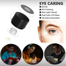 Load image into Gallery viewer, Globalstar LED Neck Reading Light, Book Light for Reading in Bed, Rechargeable Hug Light, 3 Colors, Long Lasting, Perfect for Reading, Knitting, Repairing, Camping (Black)