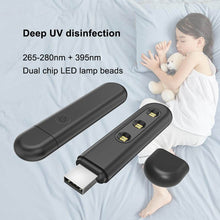 Load image into Gallery viewer, Portable UV-C Light Sterilizer Lamp USB Rechargeable Ultraviolet Sterilizer Wand