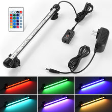 Load image into Gallery viewer, Waterproof LED Aquarium Light Multicolor Fish Tank Light with Wireless Remote Control Dimmable Adjustable Strip Submersible Background Decorate tank Light 5W