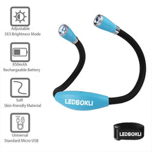 Load image into Gallery viewer, Rechargeable LED Book Light for Bed Reading Hands Free
