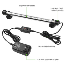 Load image into Gallery viewer, Waterproof LED Aquarium Light Multicolor Fish Tank Light with Wireless Remote Control Dimmable Adjustable Strip Submersible Background Decorate tank Light 5W