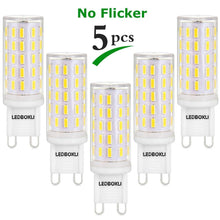 Load image into Gallery viewer, 6W G9 LED Light Bulbs Daylight 5 Pack