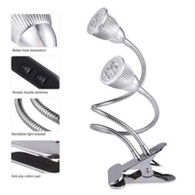 Load image into Gallery viewer, 10W Dual Head LED Grow Light Adjustable Gooseneck Lamp for Indoor Plant