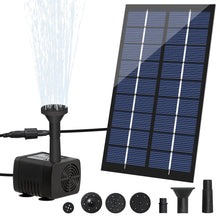 Load image into Gallery viewer, Solar Fountain Pump Kit 1.8W Submersible Water Pump with 7 Nozzles