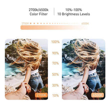 Load image into Gallery viewer, 10.2" LED Selfie Ring Light with Tripod Stand & Phone Holder for Live Streaming & YouTube Video