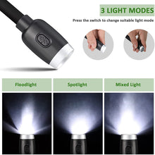 Load image into Gallery viewer, LEDBOKLI Neck Reading Light for Books in Bed, 6 Brightness Levels LED Reading Light 800mAh USB Rechargeable Hands Free Book Light for Reading in Bed, Outdoors, Repairing, Knitting, Crochet(Black)