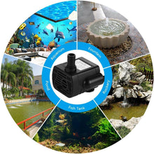 Load image into Gallery viewer, 5V USB Mini Submersible Water Pump for Pet Fountain Aquarium Fish Tank Pond Fountain Hydroponics