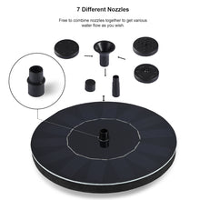 Load image into Gallery viewer, Solar Powered Water Fountain Pump Submersible Outdoor Water Fountain Panel Kit