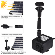 Load image into Gallery viewer, Solar Water Fountain Pump Bird Bath Garden Kits with 2 Pumps