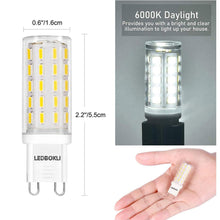 Load image into Gallery viewer, 6W G9 LED Light Bulbs Daylight 5 Pack
