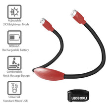 Load image into Gallery viewer, LED Book Light Rechargeable Reading Lamp