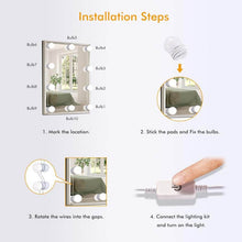 Load image into Gallery viewer, Makeup Vanity Lights for Mirror DIY Hollywood Lighted LED Mirror Light Kit for Makeup Bulbs