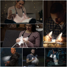Load image into Gallery viewer, LEDBOKLI Neck Reading Light for Books in Bed, 6 Brightness Levels LED Reading Light 800mAh USB Rechargeable Hands Free Book Light for Reading in Bed, Outdoors, Repairing, Knitting, Crochet(Black)