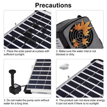 Load image into Gallery viewer, Solar Water Fountain Pump Bird Bath Garden Kits with 2 Pumps