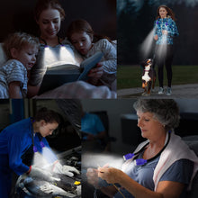 Load image into Gallery viewer, LEDBOKLI Neck Reading Light for Books in Bed, 6 Brightness Levels LED Reading Light 800mAh USB Rechargeable Hands Free Book Light for Reading in Bed, Outdoors, Repairing, Knitting, Crochet(Blue)