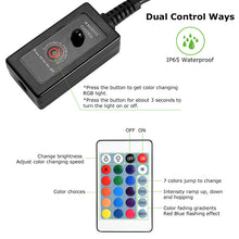 Load image into Gallery viewer, Waterproof LED Aquarium Light Multicolor Fish Tank Light with Wireless Remote Control Dimmable Adjustable Strip Submersible Background Decorate tank Light 5W