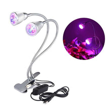 Load image into Gallery viewer, 10W Dual Head LED Grow Light Adjustable Gooseneck Lamp for Indoor Plant