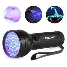 Load image into Gallery viewer, UV Flashlight Black Light Ultraviolet Blacklight Detector