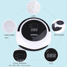 Load image into Gallery viewer, 75W UV LED Nail Lamp Dryer Intelligent Nail Art Dryer Nail Gel Polish Curing Manicure Curing Lamp