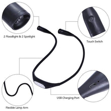 Load image into Gallery viewer, LED Neck Book Light for Reading Knitting Camping Repairing