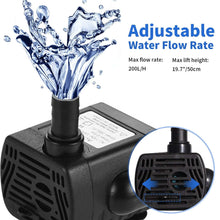 Load image into Gallery viewer, 5V USB Mini Submersible Water Pump for Pet Fountain Aquarium Fish Tank Pond Fountain Hydroponics