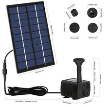 Load image into Gallery viewer, Solar Fountain Pump Kit 1.8W Submersible Water Pump with 7 Nozzles