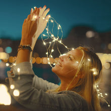 Load image into Gallery viewer, LEDBOKLI LED Fairy Lights Battery Operated String Lights IP65 Waterproof Fairy Lights 3.9FT 24 LEDs Copper Wire Lights Decorative for DIY Wedding Party Christmas Bottles Indoor String Lights