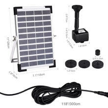 Load image into Gallery viewer, Solar Water Fountain Pump Bird Bath Garden Kits with 2 Pumps
