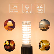 Load image into Gallery viewer, G9 LED Light Bulb 10W 900LM Warm White Light Ceramic G9 Bulbs 5Pcs