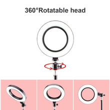 Load image into Gallery viewer, 5W Dimmable USB Ring Light Cellphone Holder Fill Ring Lamp Camera Light