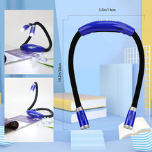 Load image into Gallery viewer, LEDBOKLI Neck Reading Light for Books in Bed, 6 Brightness Levels Double LED Book Light for Reading in Bed, 660 mAh Rechargeable Reading Night Light for Outdoors Repairing Knitting Crochet (Blue)