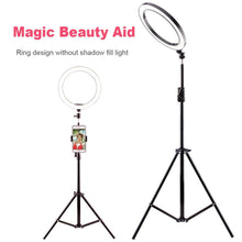 Load image into Gallery viewer, 5W Dimmable USB Ring Light Cellphone Holder Fill Ring Lamp Camera Light