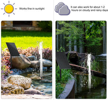 Load image into Gallery viewer, Solar Fountain Water Pump 2.5W Solar and USB Dual Powered Fountain Pump Max Flow 200L/H Solar Fountain Pump Kit with Stick and 7 Nozzles for Bird Bath, Garden, Backyard, Pool