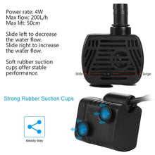 Load image into Gallery viewer, 5V USB Mini Submersible Water Pump for Pet Fountain Aquarium Fish Tank Pond Fountain Hydroponics