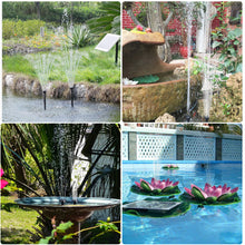 Load image into Gallery viewer, Solar Water Fountain Pump Bird Bath Garden Kits with 2 Pumps