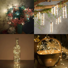 Load image into Gallery viewer, LEDBOKLI LED Fairy Lights Battery Operated String Lights IP65 Waterproof Fairy Lights 3.9FT 24 LEDs Copper Wire Lights Decorative for DIY Wedding Party Christmas Bottles Indoor String Lights
