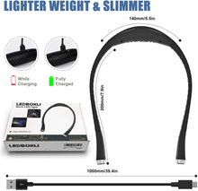 Load image into Gallery viewer, LEDBOKLI Neck Reading Light, Book Light for Reading in Bed 3 Colour Temperature 9 Brightness Reading Light for Books in Bed 1100mAh Rechargeable Hands Free Book Light for Knitting, Camping, Repairing