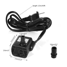 Load image into Gallery viewer, 5V USB Mini Submersible Water Pump for Pet Fountain Aquarium Fish Tank Pond Fountain Hydroponics