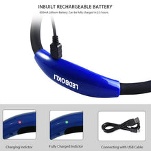 Load image into Gallery viewer, Rechargeable LED Book Light Neck Reading Lamp Hands Free