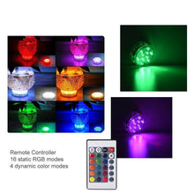 Load image into Gallery viewer, LED Submersible Lights IP68 RGB Lighting with Remote Control for Aquarium (2 Pack)