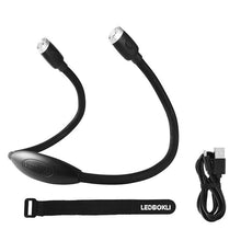 Load image into Gallery viewer, 4 LED Neck Rechargeable Book Lights