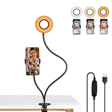 Load image into Gallery viewer, Selfie Ring Light Selfie Ring Light 360° Table Holder LED Fill-in Light with Cell Phone Holder