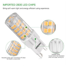 Load image into Gallery viewer, G9 Lights Bulbs 51LED SMD2835 Crystal Bulb Lamps Non-dimmable 5W LED Bi-pin Lights for Indoor Lighting 6Pcs