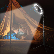 Load image into Gallery viewer, Selfie Ring Light with Tripod Stand & Cell Phone Holder & Selfie Stick 8" Dimmable Ring Light