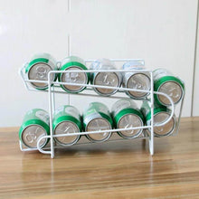 Load image into Gallery viewer, Refrigerator Can Storage Rack Double Beverage Beer Organizer