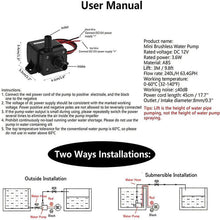 Load image into Gallery viewer, Mini Submersible Water Pump Outdoor Small Fountain Pumps