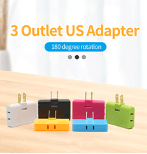 Load image into Gallery viewer, Rotatable Socket Converter 180 Degree Multi Plug Slim Wireless Outlet Adapter Extension Plug Buy 1 Free 1