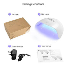 Load image into Gallery viewer, 24W UV LED Nail Lamp Smart Nail Dryer Nail Dryer Curing Lamps